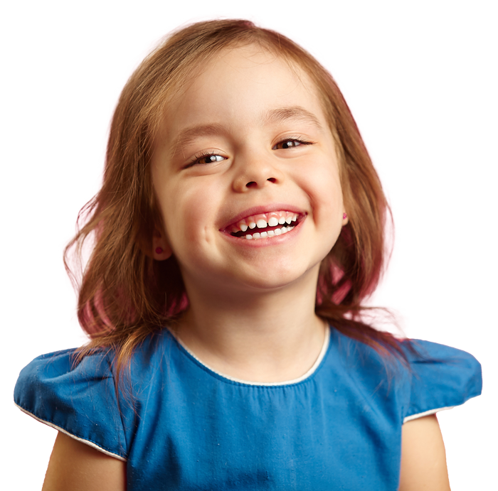 little girl smiling