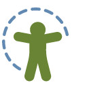 person with arms outstretched icon