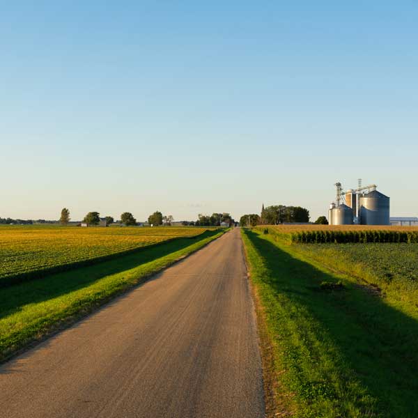 farm and dirt road