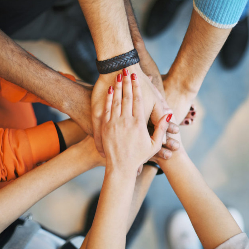Hands in a group